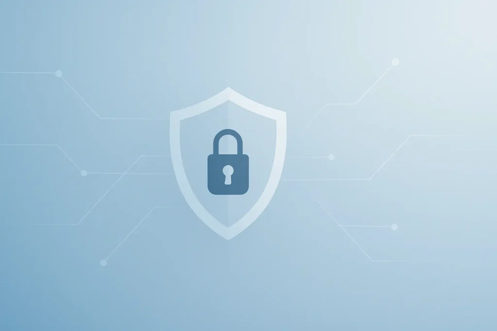 Minimalist visual representing cybersecurity culture and protection.